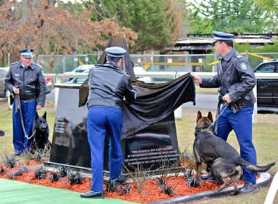 K9 Memorial Unveiling